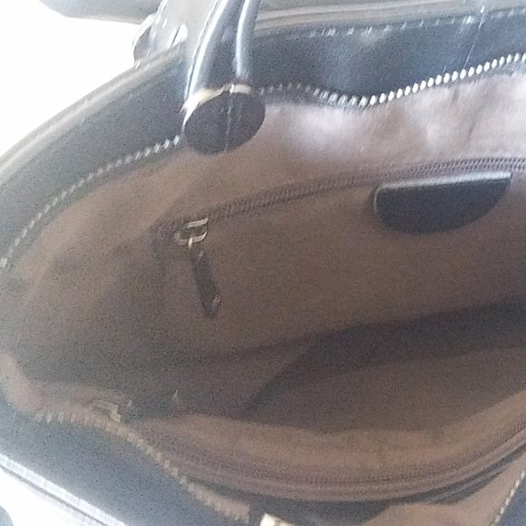 Women's Genuine Leather Purse 10"x 14" vertical pocket, handles & shoulder strap - Picture 12 of 13